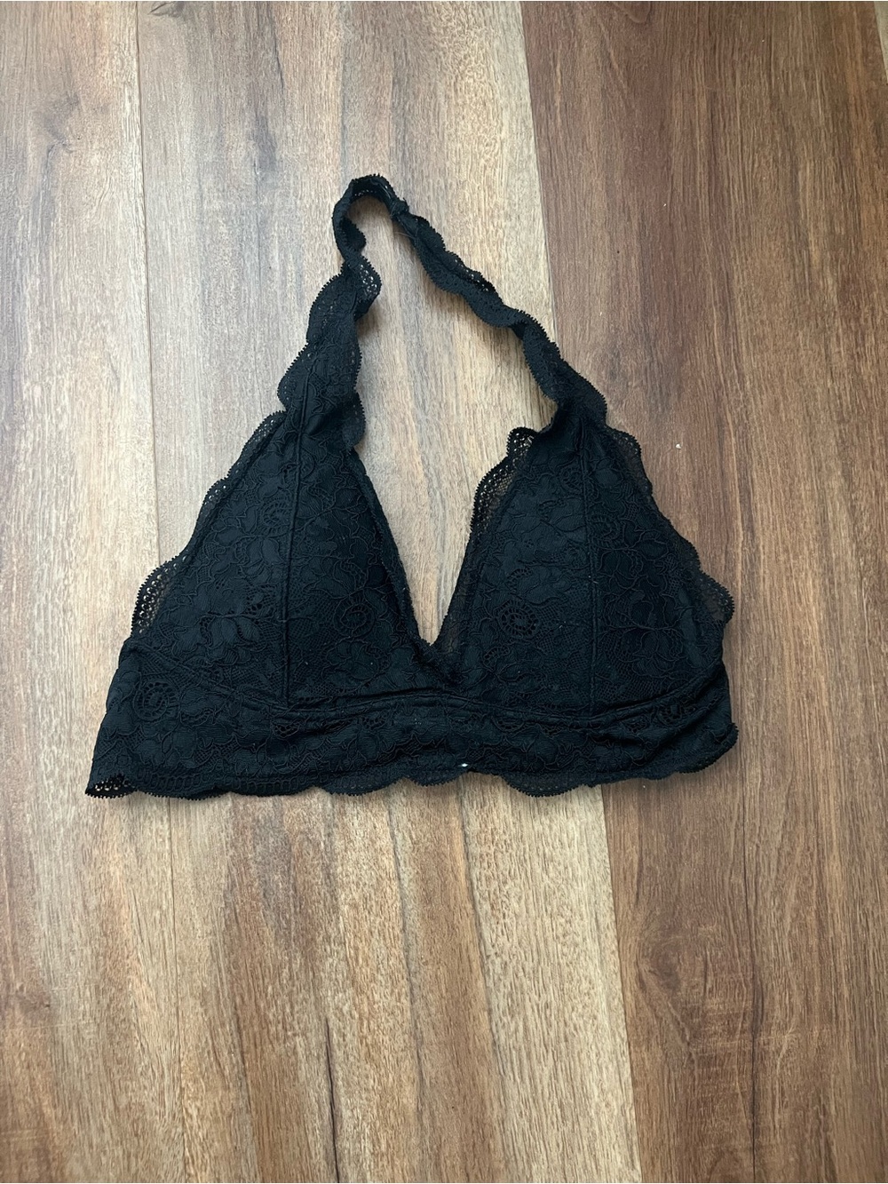 Black Lace Halter Bralette
